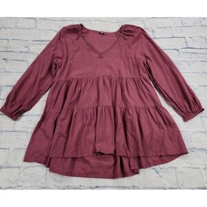 True Craft WOMENS SIZE M Boho Peasant Blouse 3/4 Sleeve Cottagecore Festival